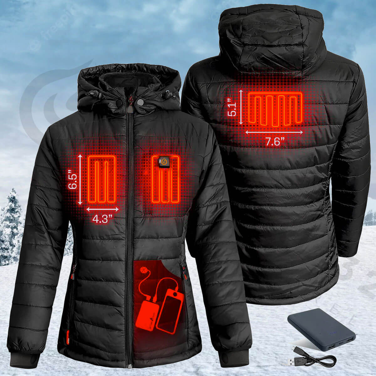 A Men's Heated Down Jacket + Battery Bundle - Thermal32